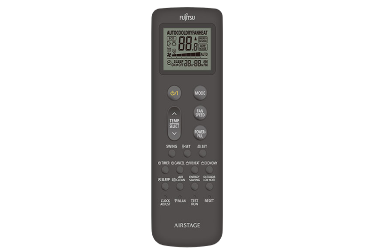 Õhksoojuspump Fujitsu_ASEH09-14KHCBN-B_AOEH14KHCBN_NORDIC_AIRSTAGE_remote