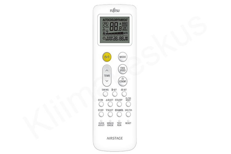 Õhksoojuspump Fujitsu_ASEH09-14KHCBN_AOEH14KHCBN_NORDIC_AIRSTAGE_remote