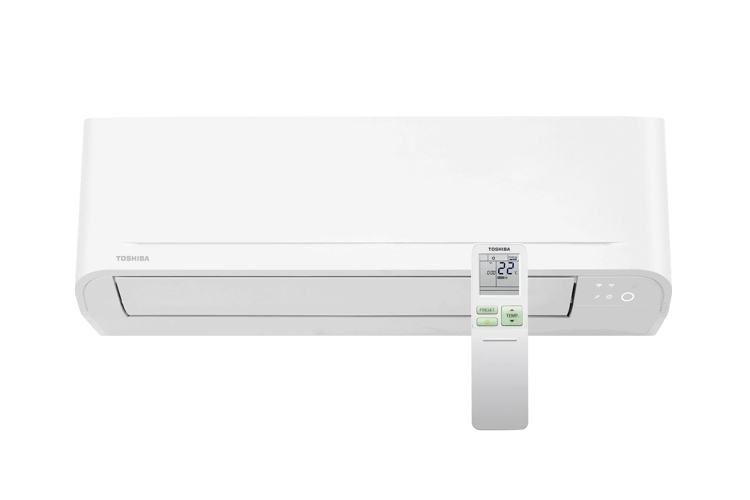 Õhksoojuspump-Toshiba Aurora RAS-25-35E2KVG-NDRAS-25-35E2AVG-ND-indoor-remote