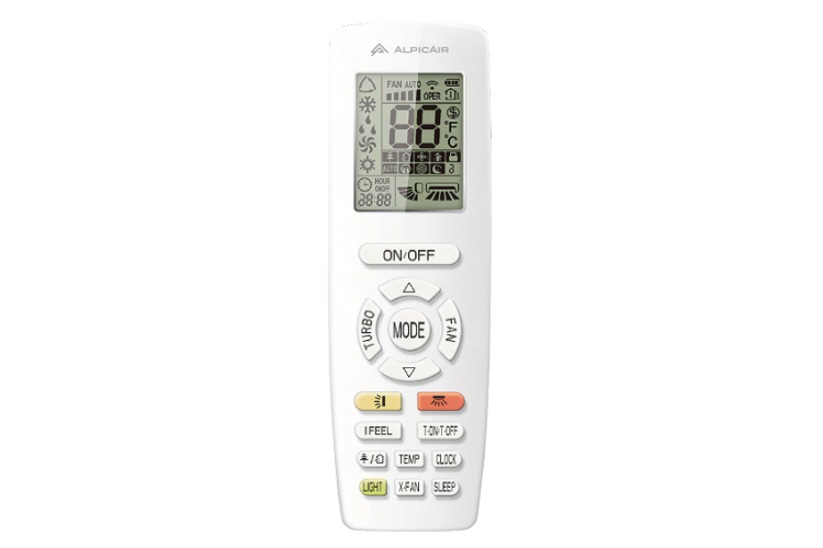 Konditsioneer AlpicAir Eco PRO III AWI/AWO-26-33-51-71HRDC1F remote